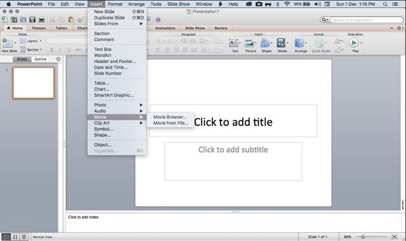 how do you embed a youtube video in powerpoint for mac